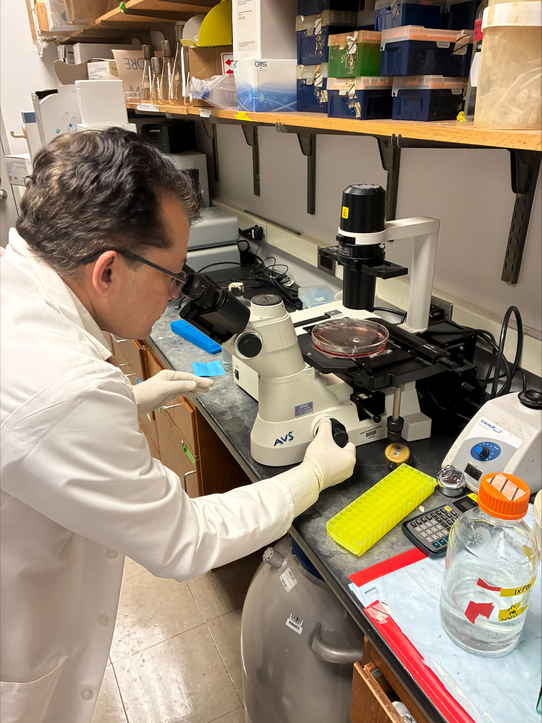 Satish Rao in the lab